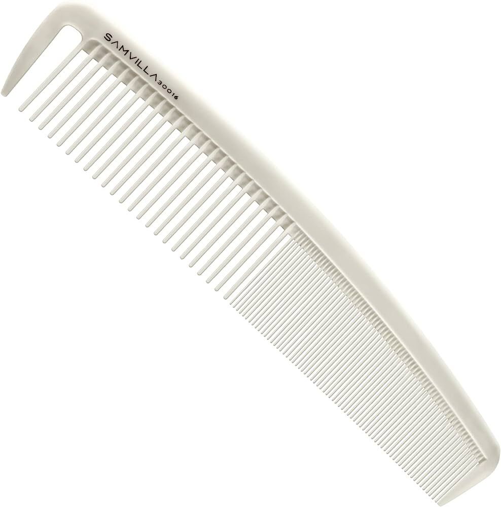 24-200007 SAM VILLA SIGNATURE SERIES WIDE CUTTING COMB -  IVORY 6/BOX